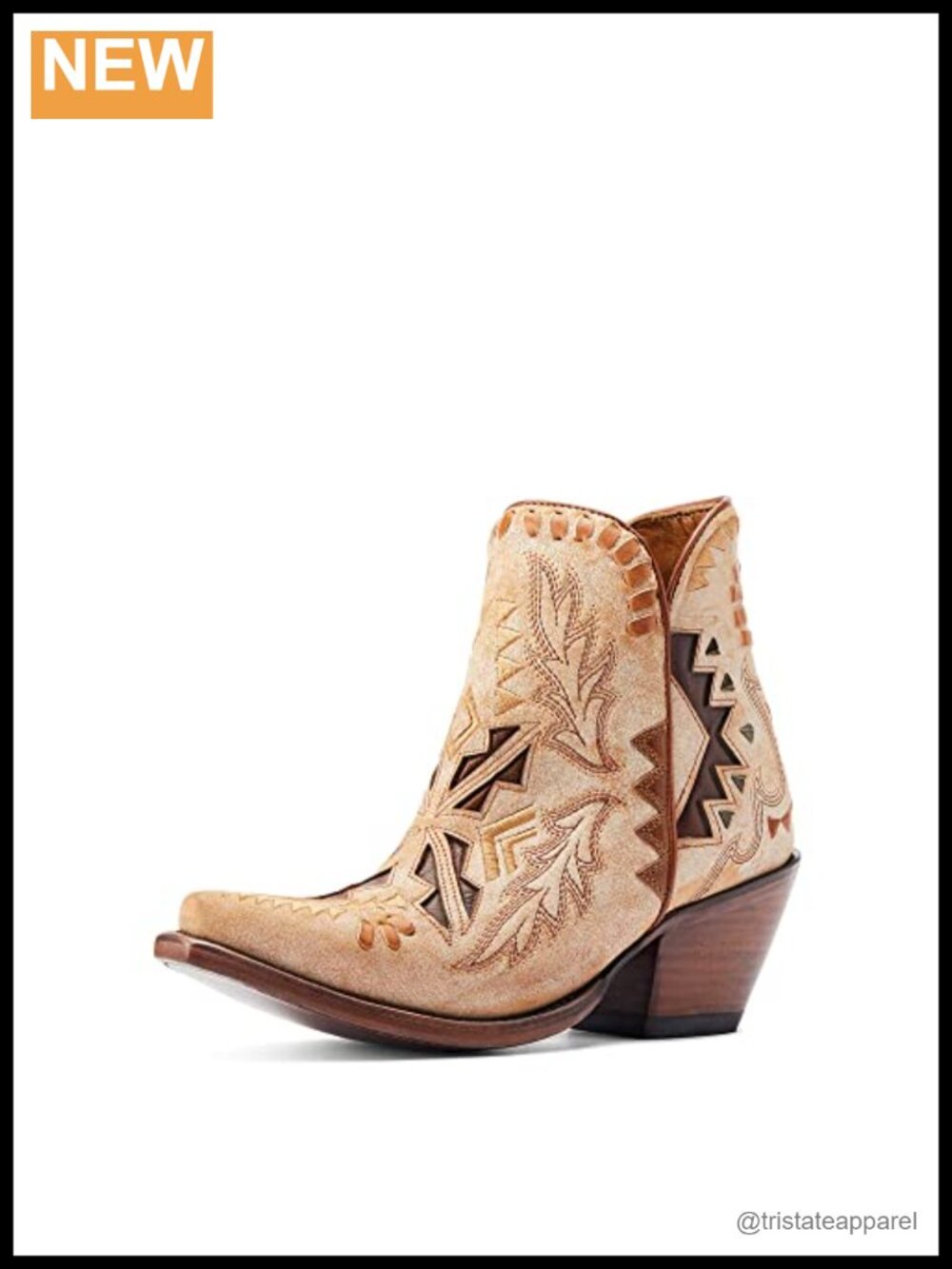 Women's Mid-Calf Western Boots with Side Zip Leather